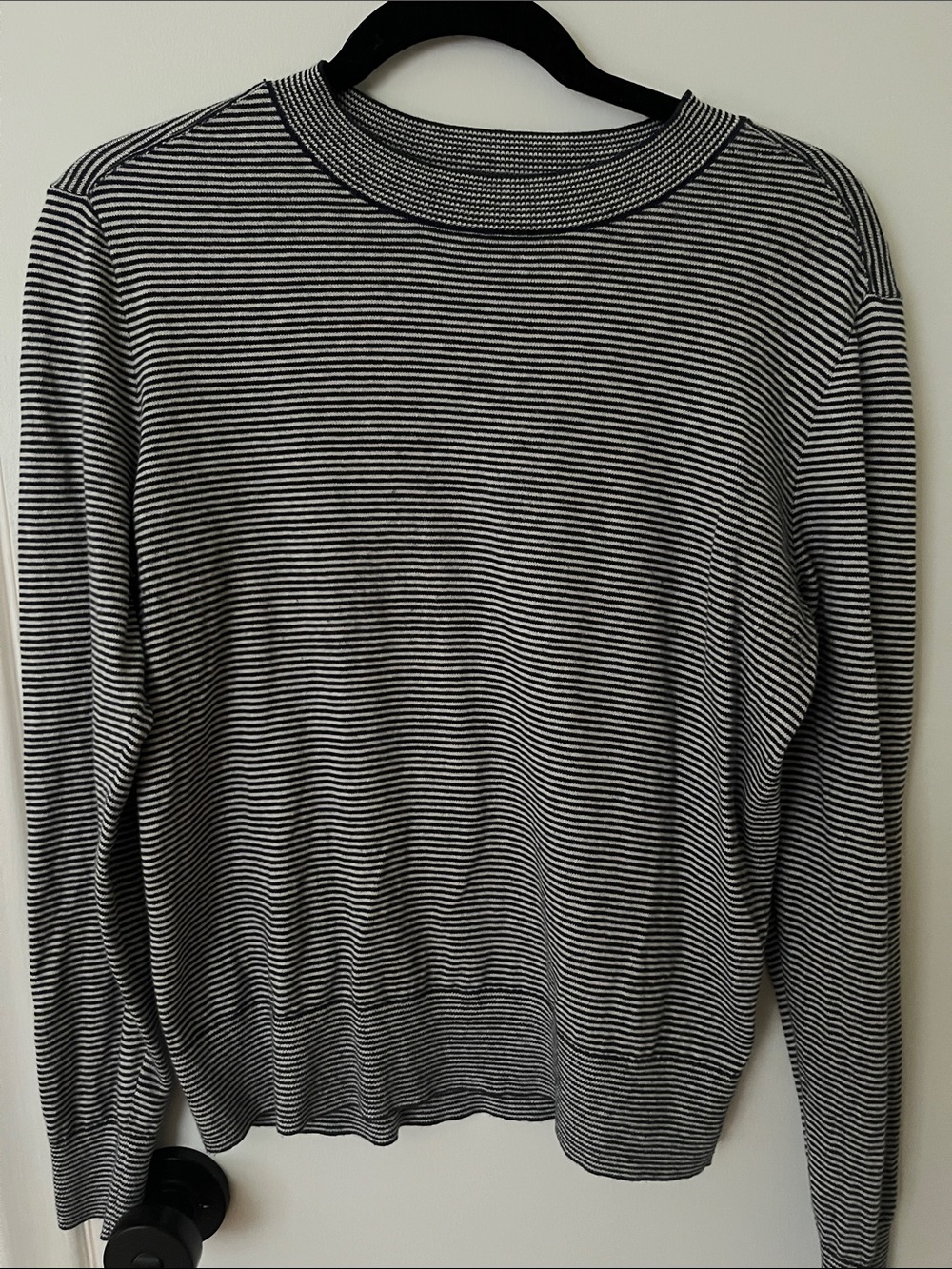 Everlane Striped Crewneck Sweater - Navy & White